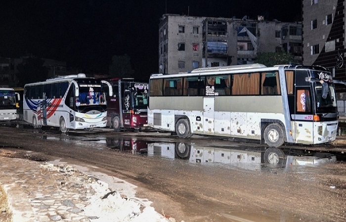 انتهاء عملية إجلاء المدنيين من كفريا والفوعة في ريف إدلب الشمالي
